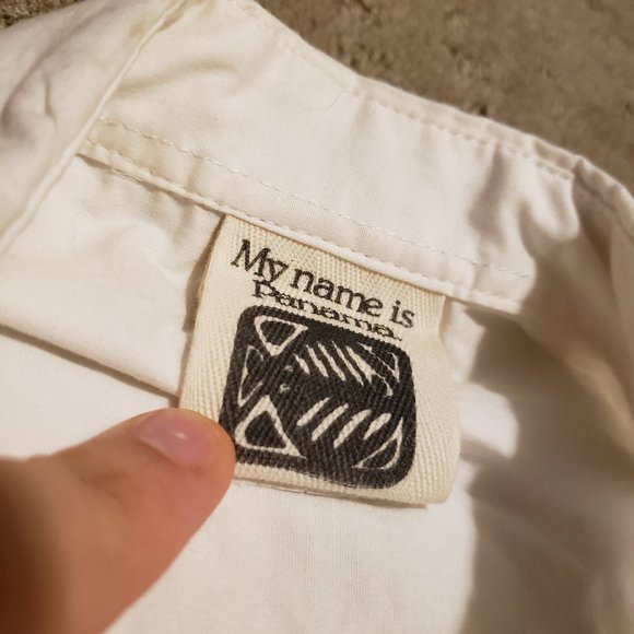 My Name Is Panama Button Up Turtle Shirt White | Men's Small S Cloth Embroidered - Picture 4 of 7